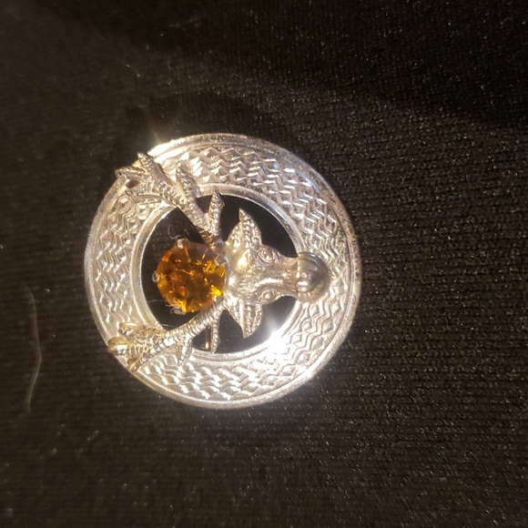 1949 Ward Brothers Sterling silver Scottish Citrine brooch - Picture 2 of 3